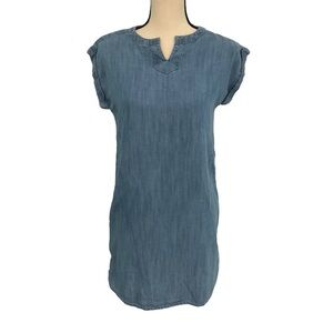 Vineyard Vines Girls Denim Blue Dress Sz 14 Coastal Beach Summer